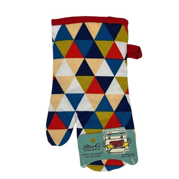 Blue Q Oven Mitt Most Likely to Microwave Colorful Triangle Print - Picture 5 of 7